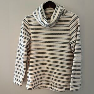 L.L. Bean Striped Cowl Neck Knit